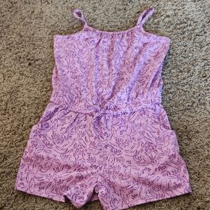 Cat & Jack Purple Jumpsuit with Floral Design